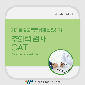 서초심리상담센터[잠원]  주의력 검사 CAT